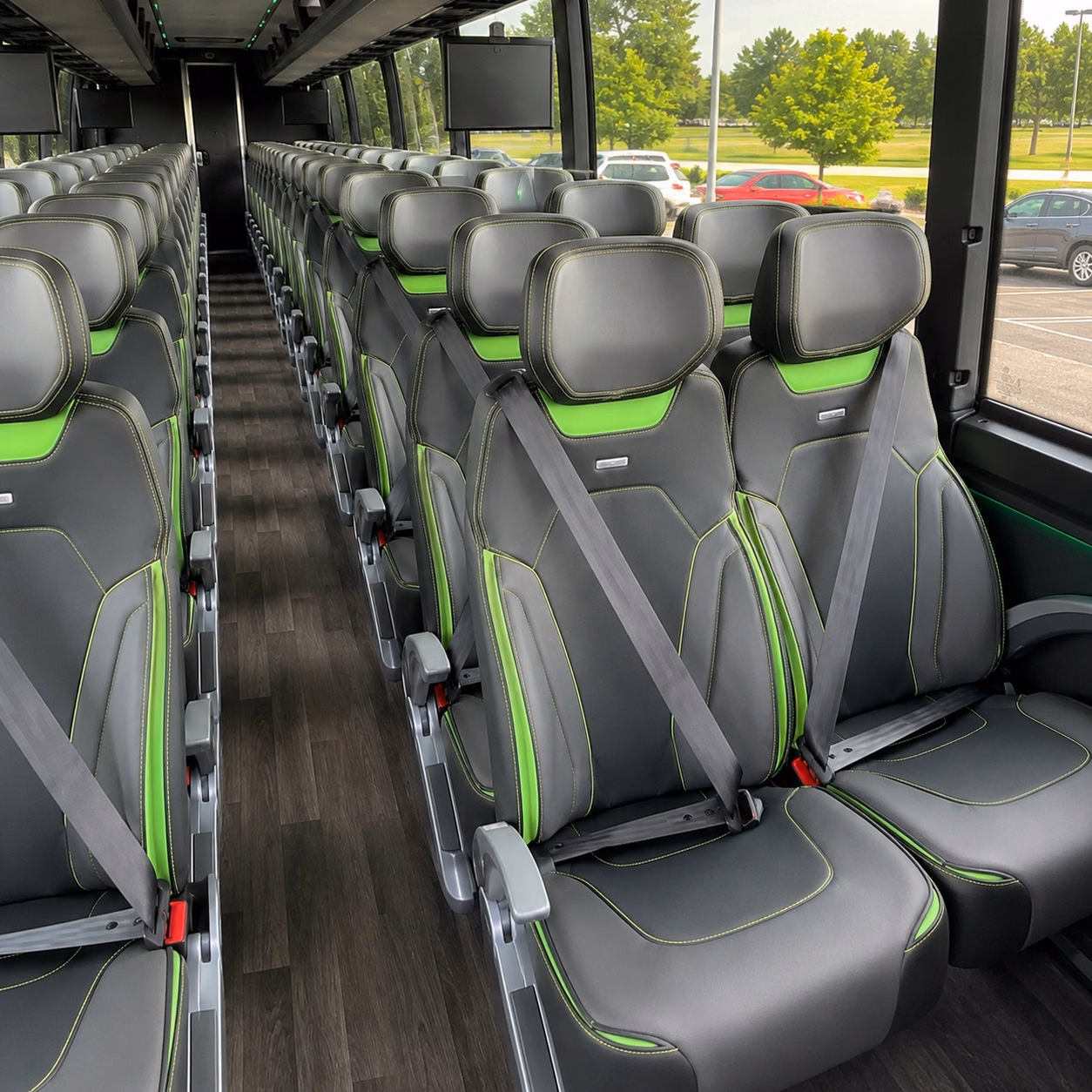 evansville charter bus interior