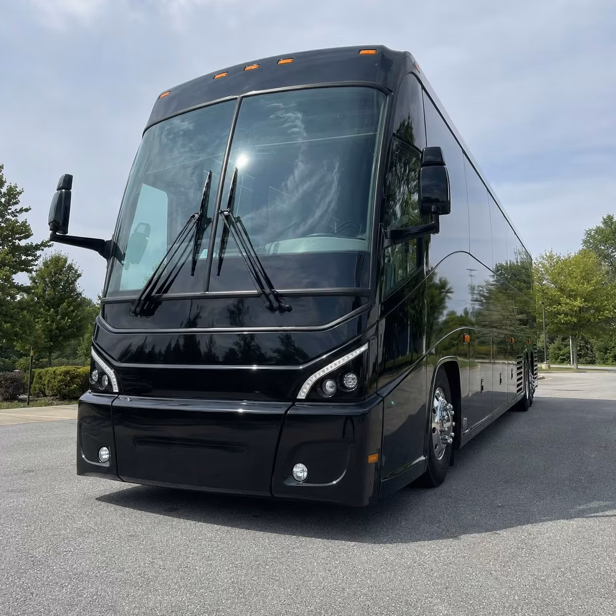 evansville charter bus rental exterior