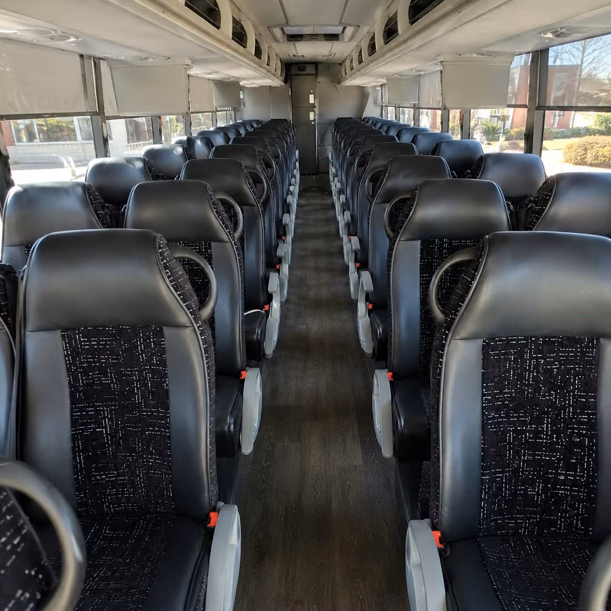 evansville charter bus rental interior